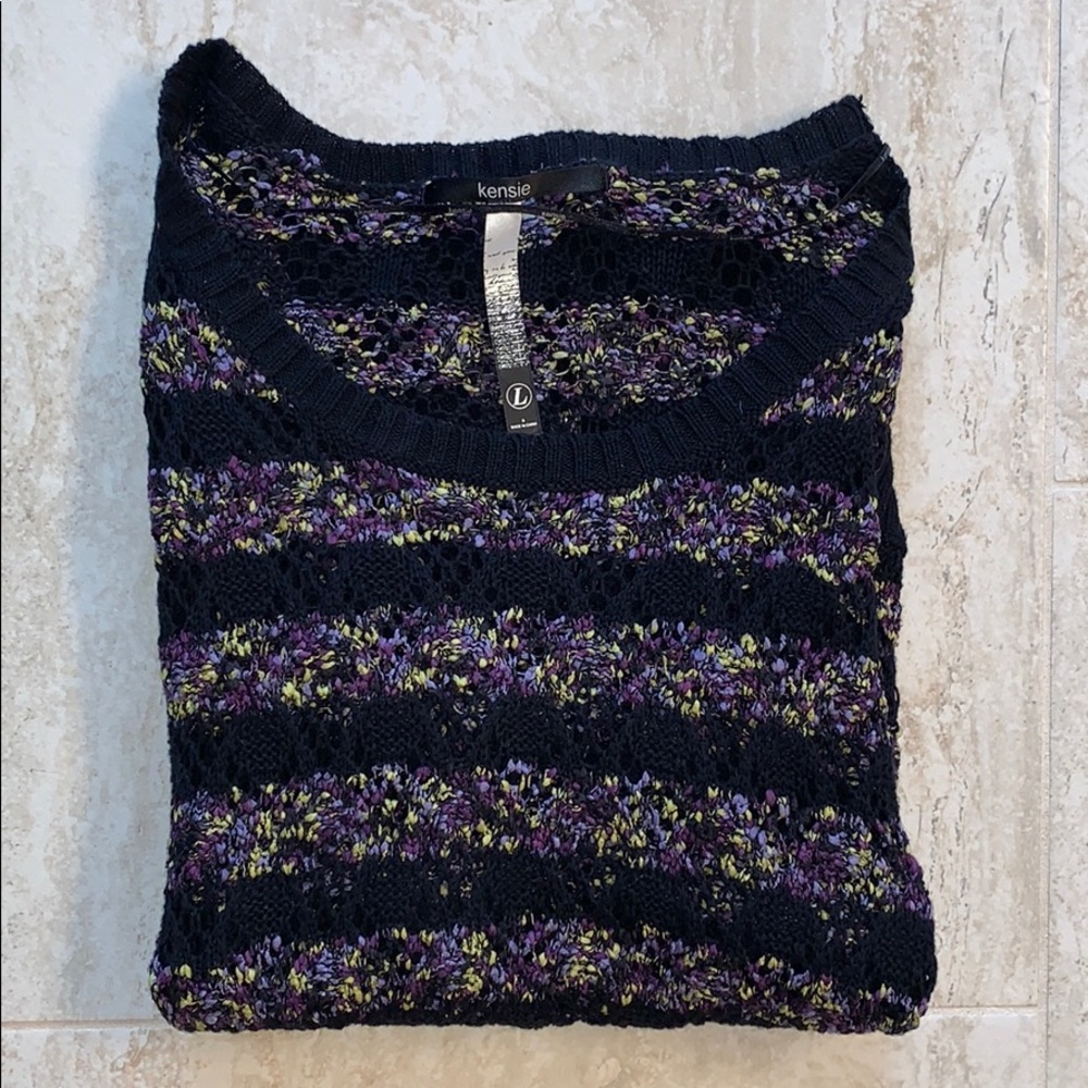 Kensie Contemporary Knit Sweater - Large